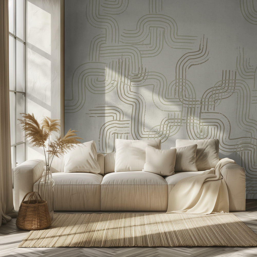 calming essentials traces neutral white | Wallpaper
