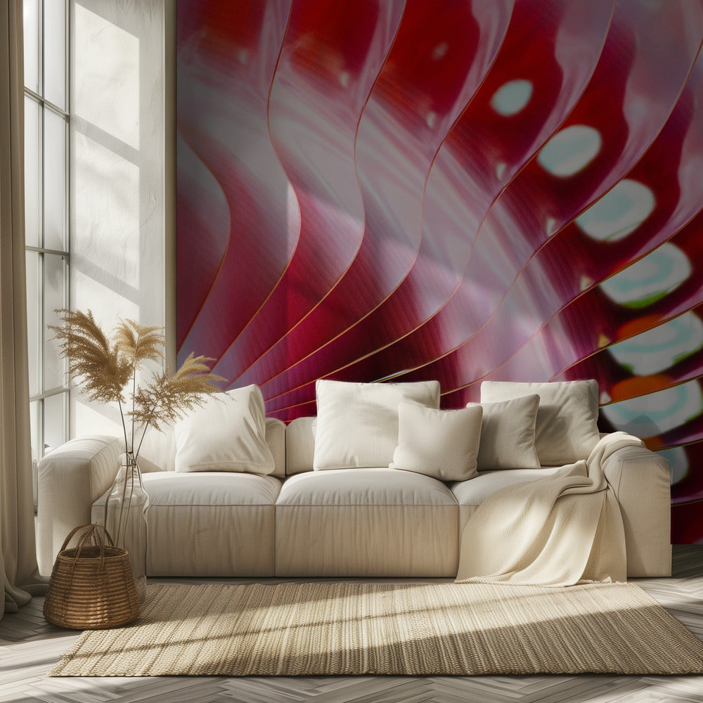 Crimson Petal Waves | Wallpaper