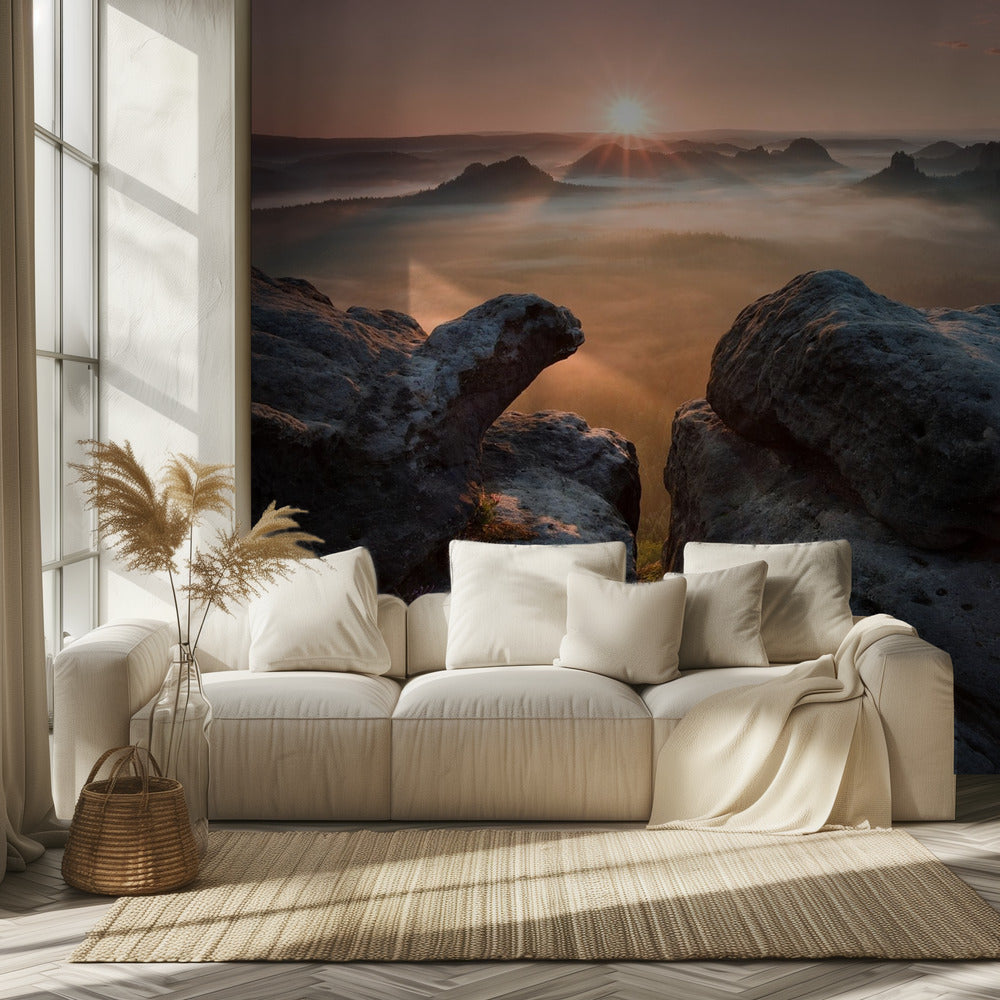 Sunrise on the rocks | Wallpaper