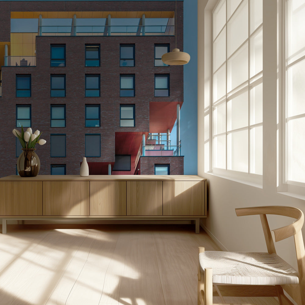 Yellow-red in wall | Wallpaper