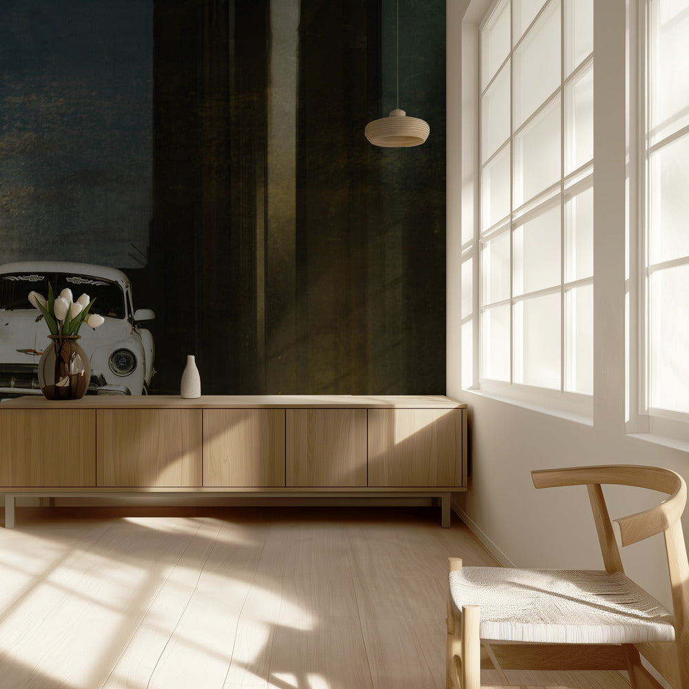 A white car in Havanna | Wallpaper