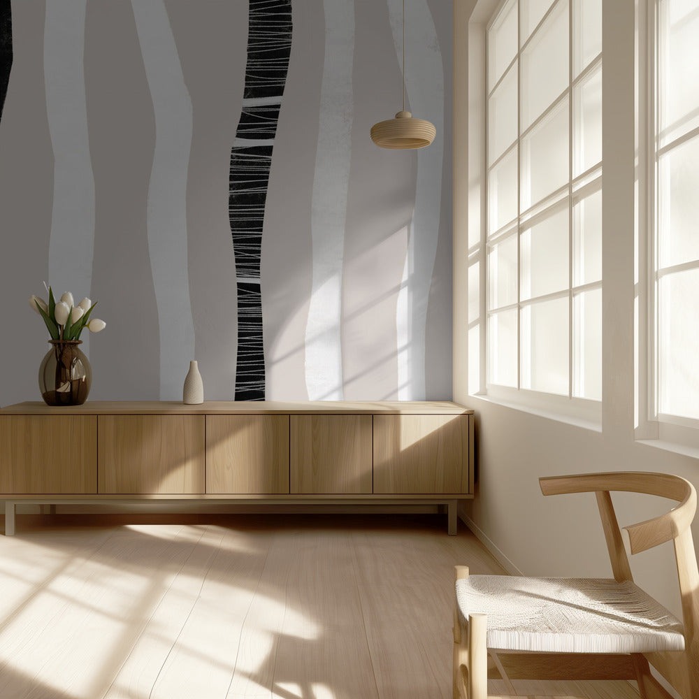 vertical Black And White Stripes | Wallpaper