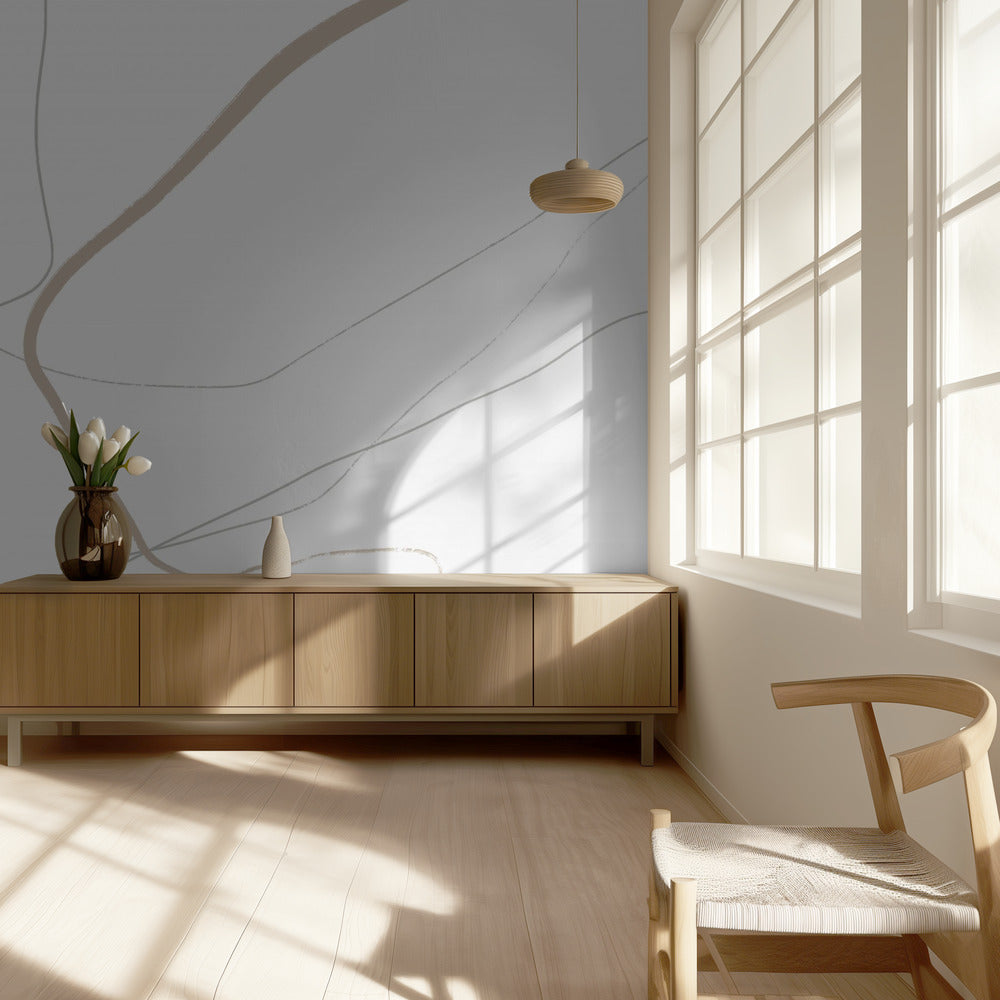 Beige And Gray Lines On A White Background | Wallpaper