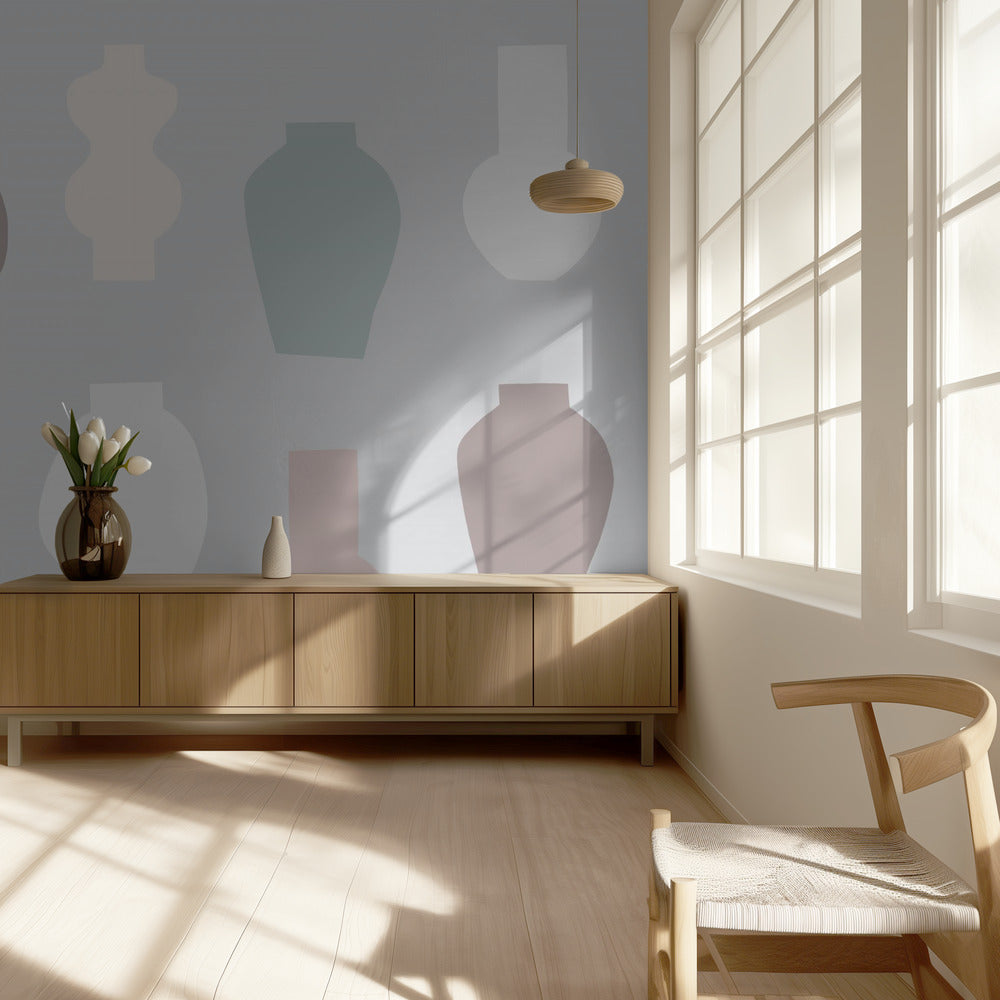 Abstract Vases Pastel | Wallpaper