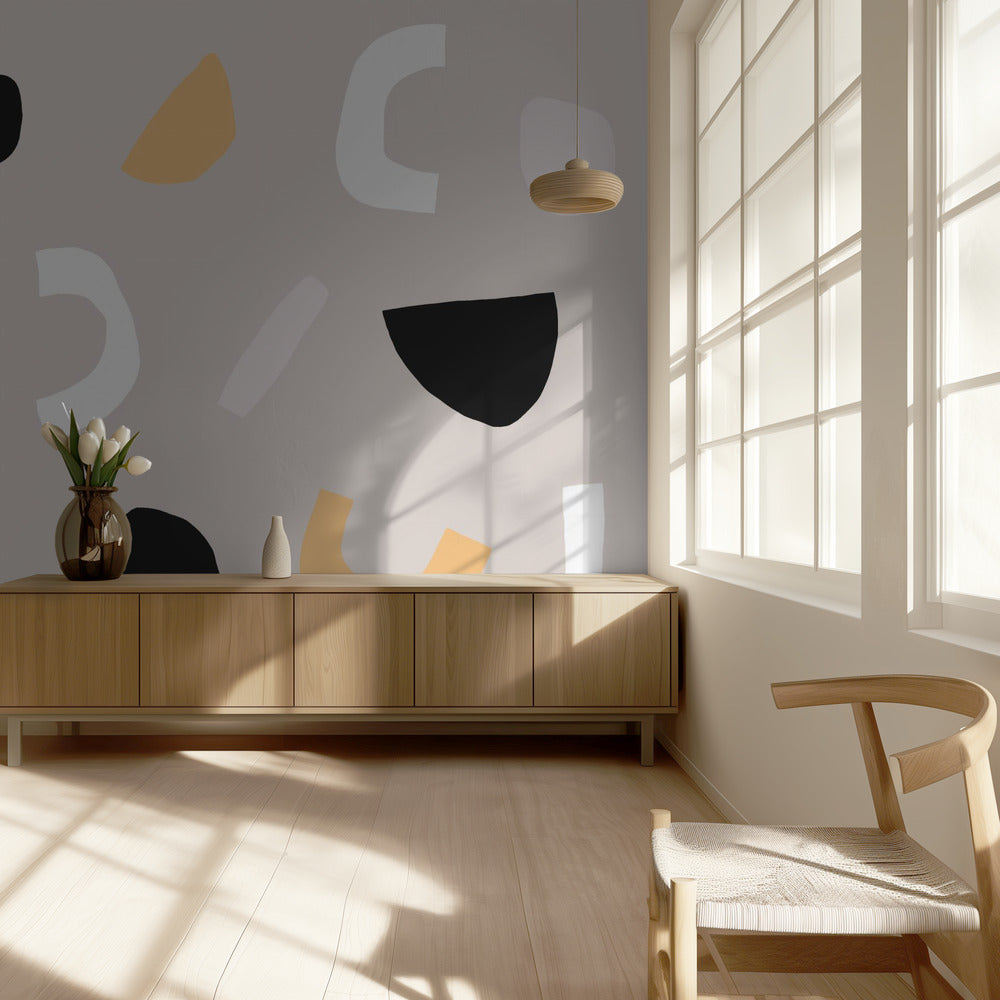 Geometric Shapes in Neutral Tones | Wallpaper