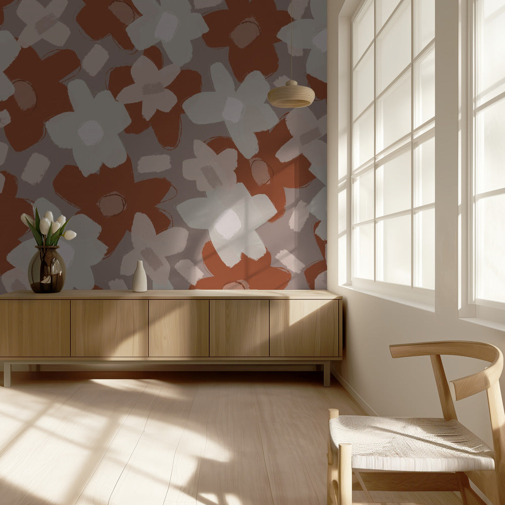 Rustic Blossom Field | Wallpaper