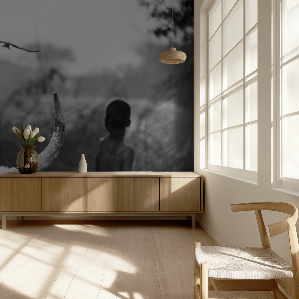 Boy and Cow | Wallpaper