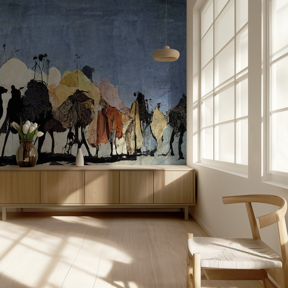 Desert Caravan Journey | Wallpaper