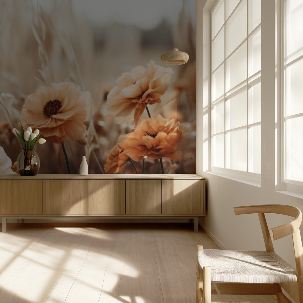 Sepia Blooms | Wallpaper