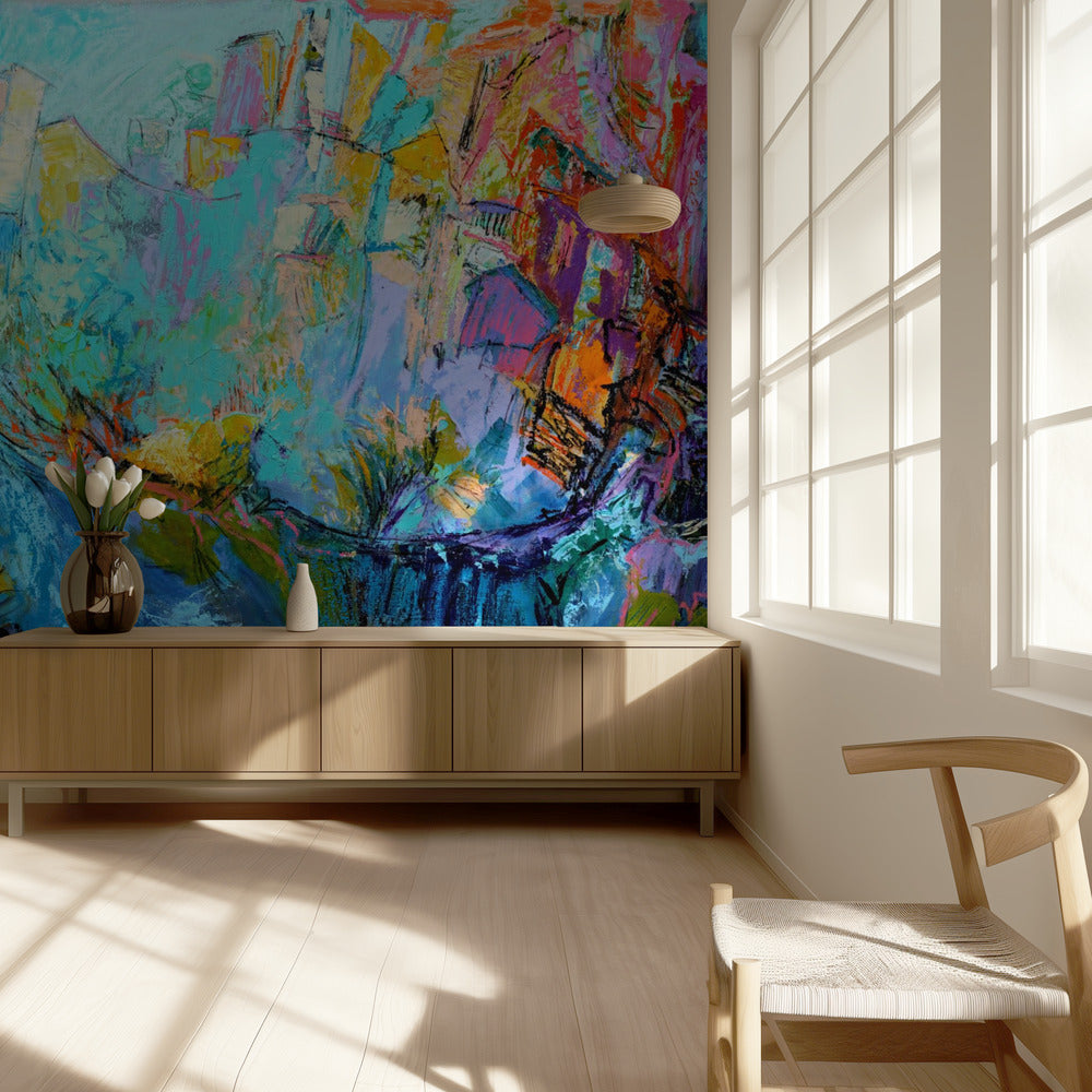 Luminous Petal Cascade | Wallpaper