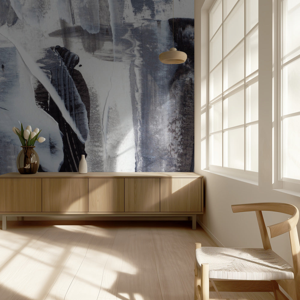 Monochrome Brushstrokes | Wallpaper