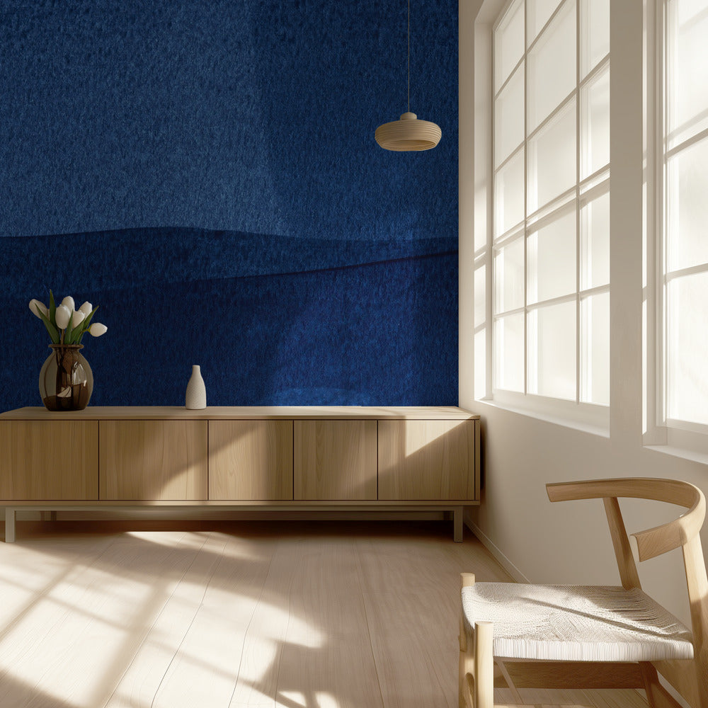 Blue Texture Flowing Vertical Lines | Wallpaper