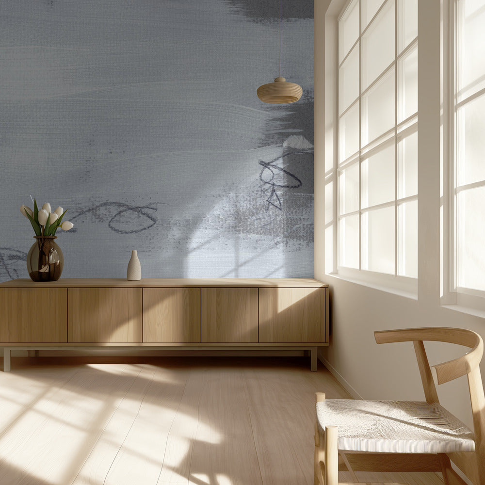 Abstract White Brushstrokes | Wallpaper