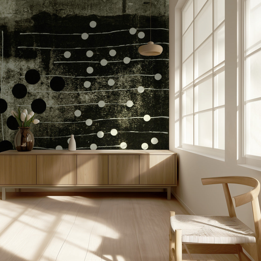 Grayscale Palette With Bold Black And White Dots | Wallpaper
