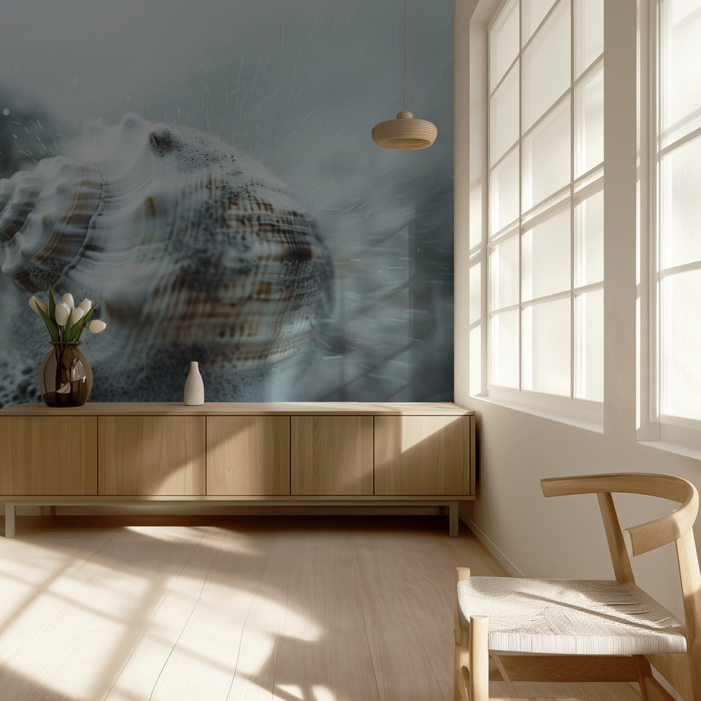Shells in Ocean Mist | Wallpaper