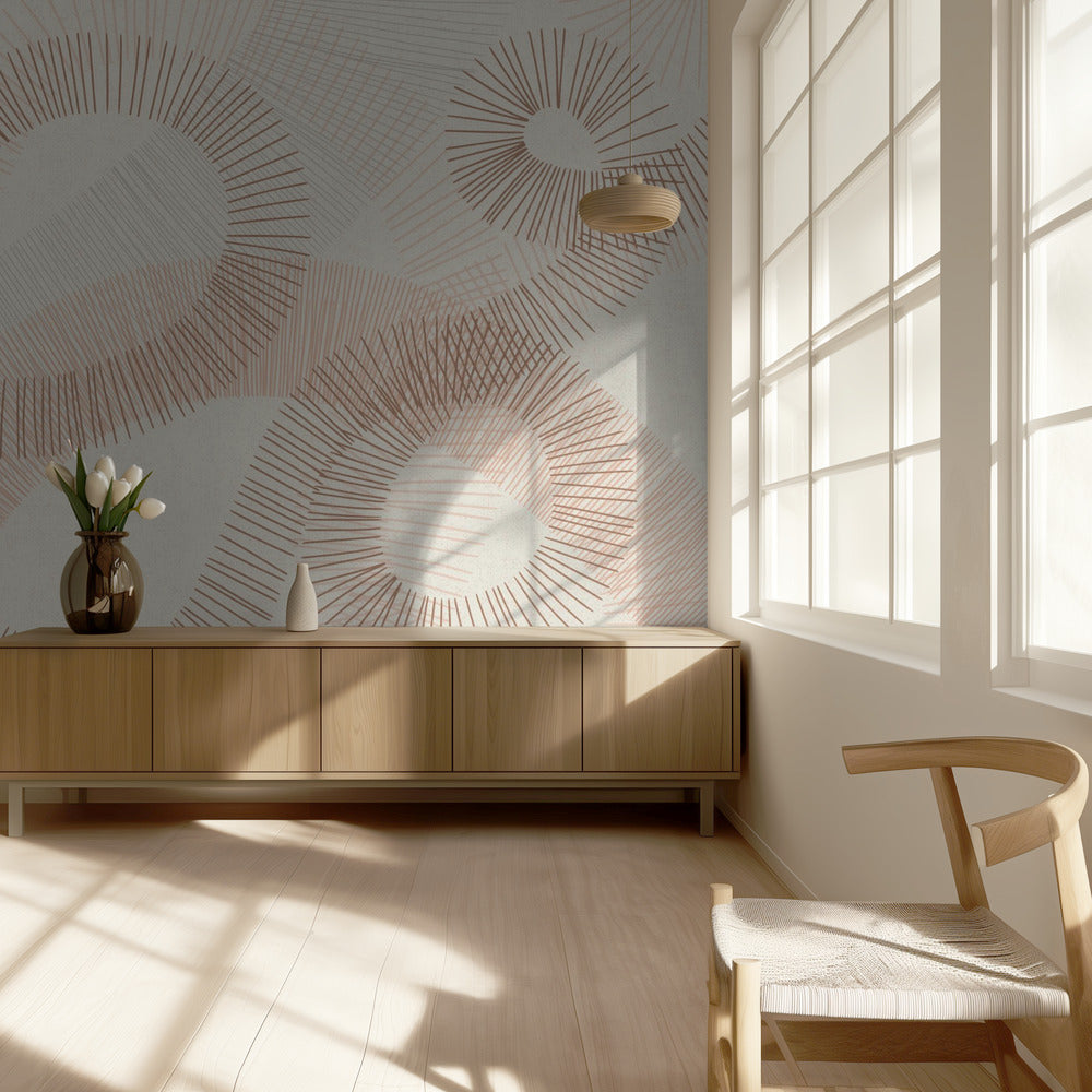 calming essentials Curved Lines  sand | Wallpaper