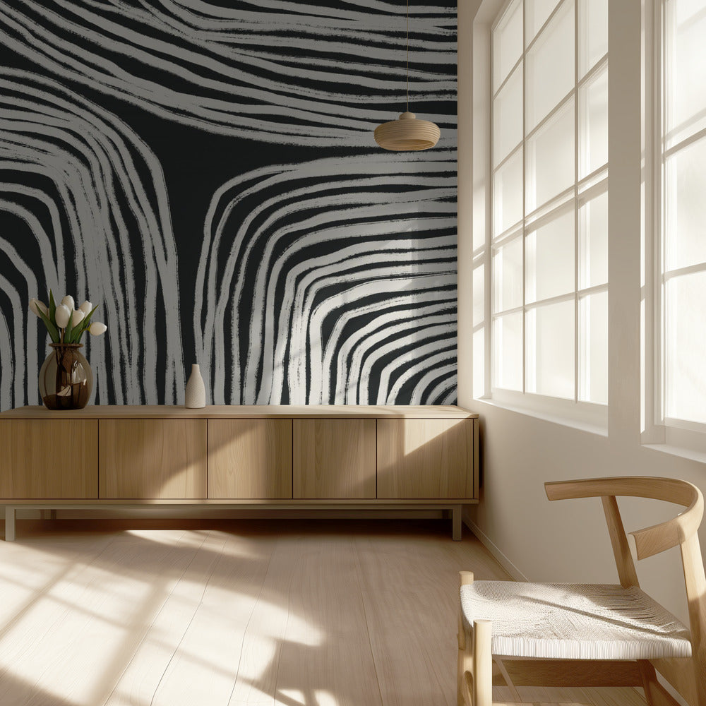 Curved Stripes Flow | Wallpaper