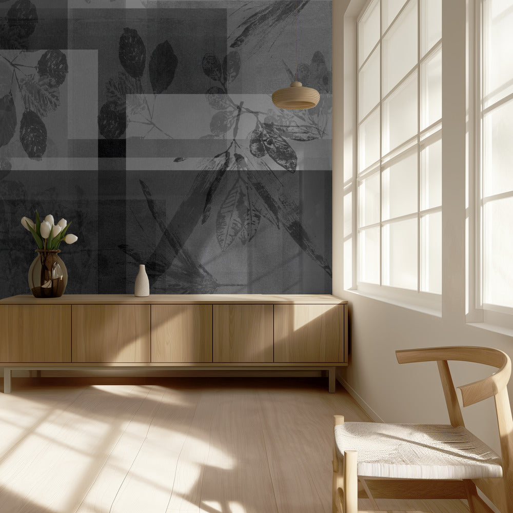 Abstract Botanicals in Neutral Tones | Wallpaper