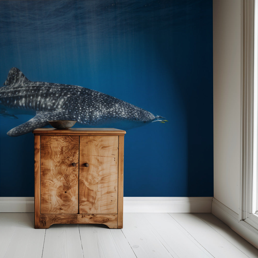 Whale shark in the blue | Wallpaper