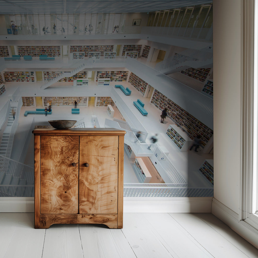 library Stuttgart | Wallpaper