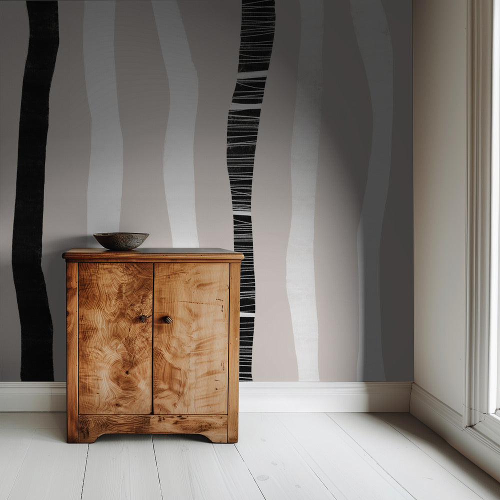 vertical Black And White Stripes | Wallpaper