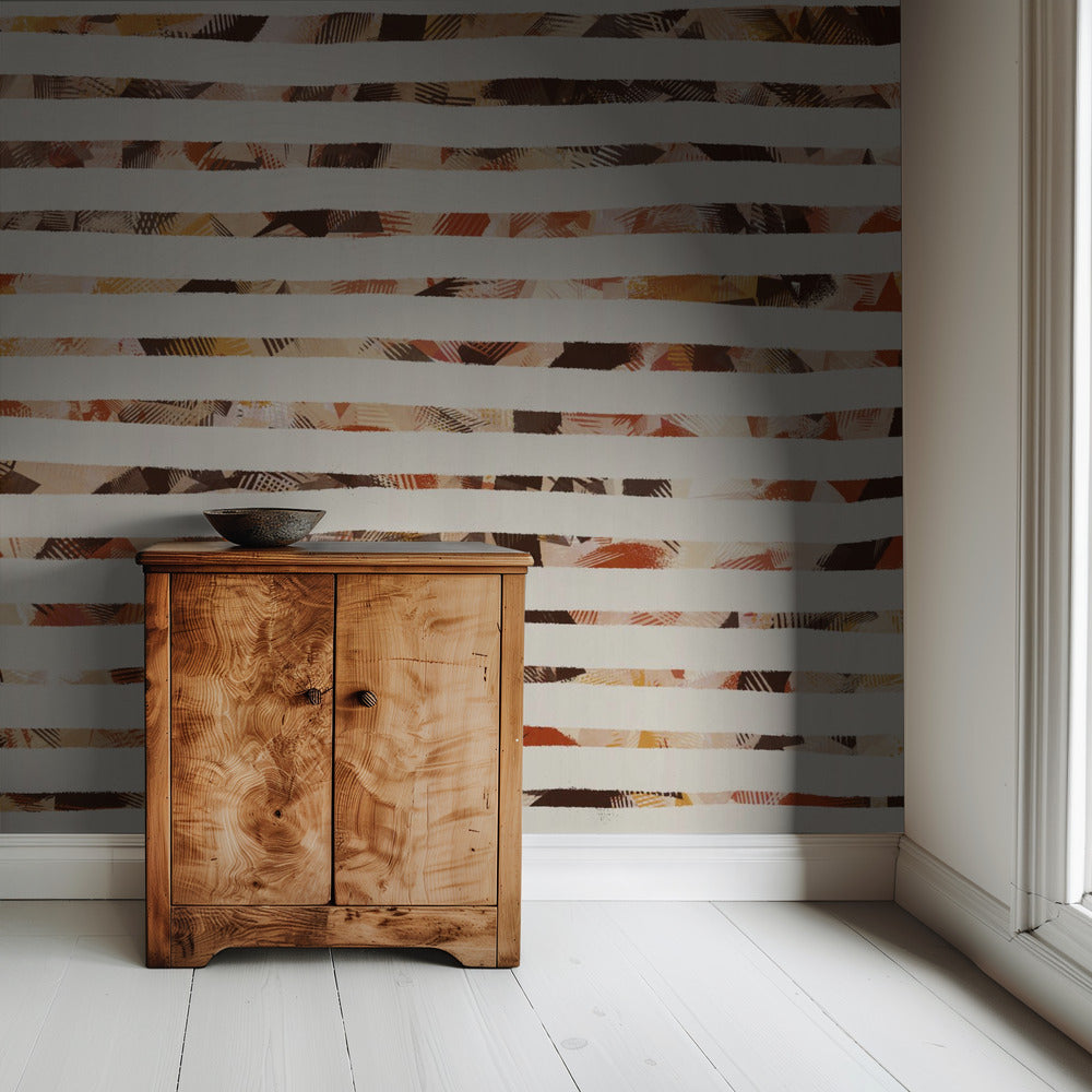 Stripes of Earthy Warmth | Wallpaper