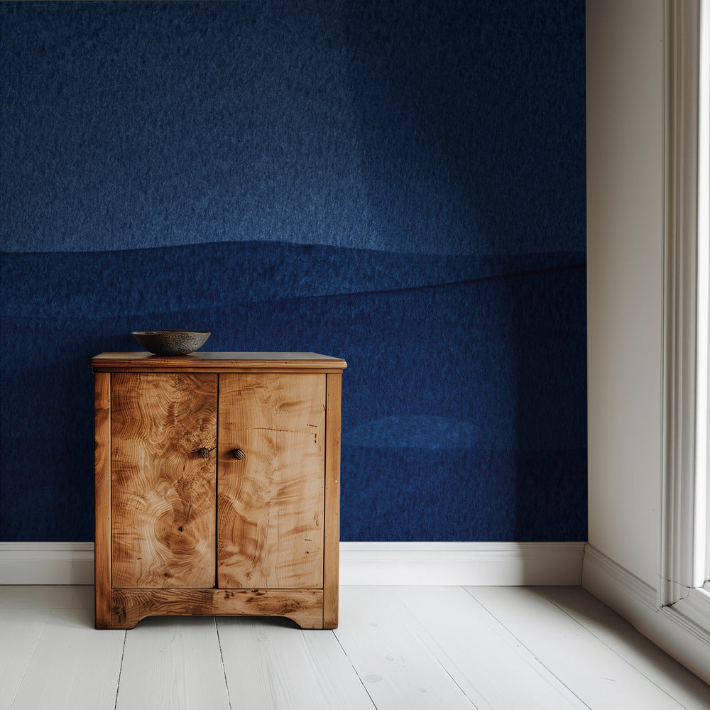 Blue Texture Flowing Vertical Lines | Wallpaper