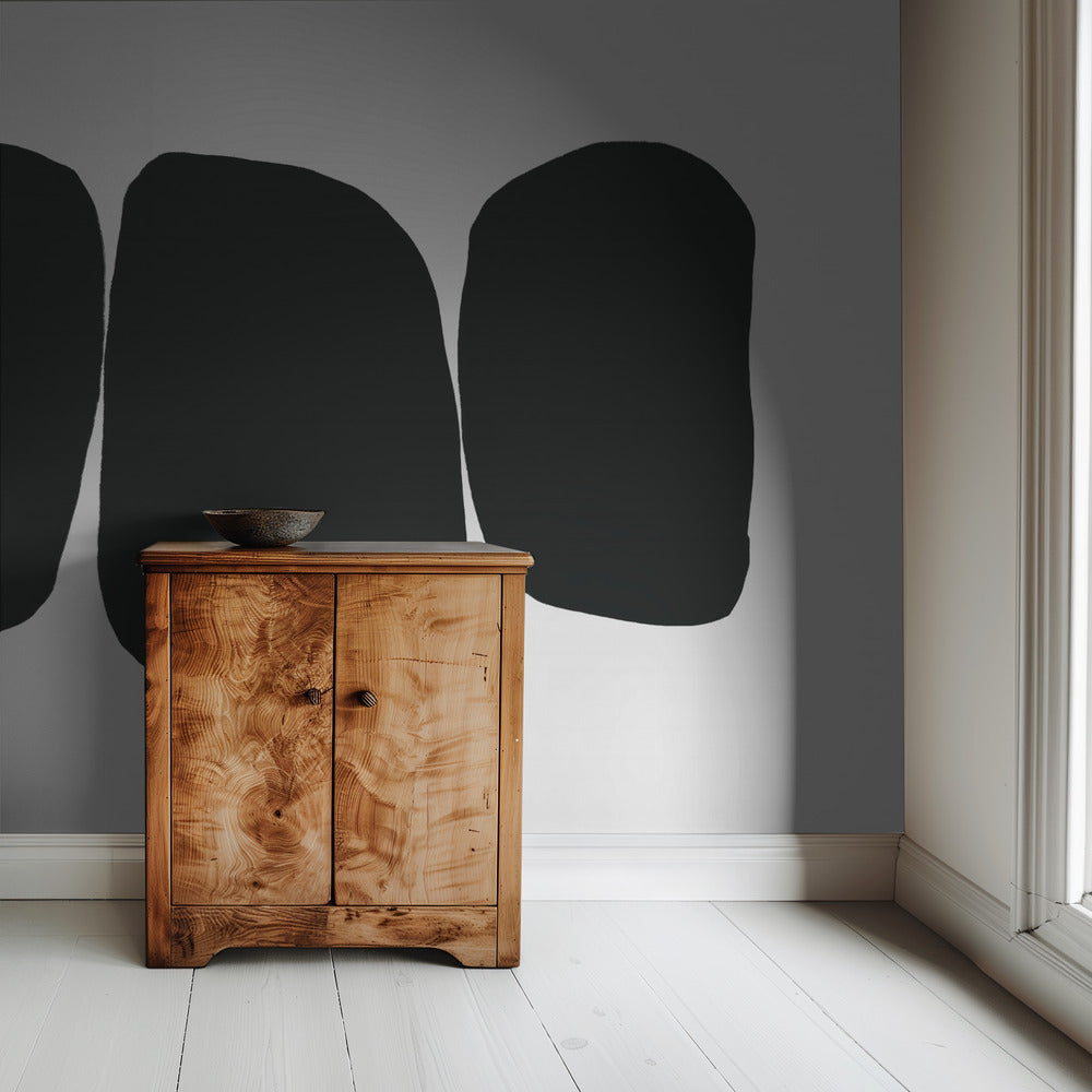 Black Irregular Shapes | Wallpaper