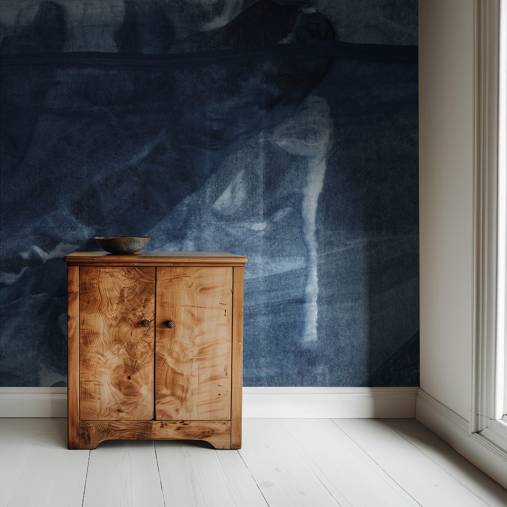 Blue Texture Flowing Vertical Lines | Wallpaper