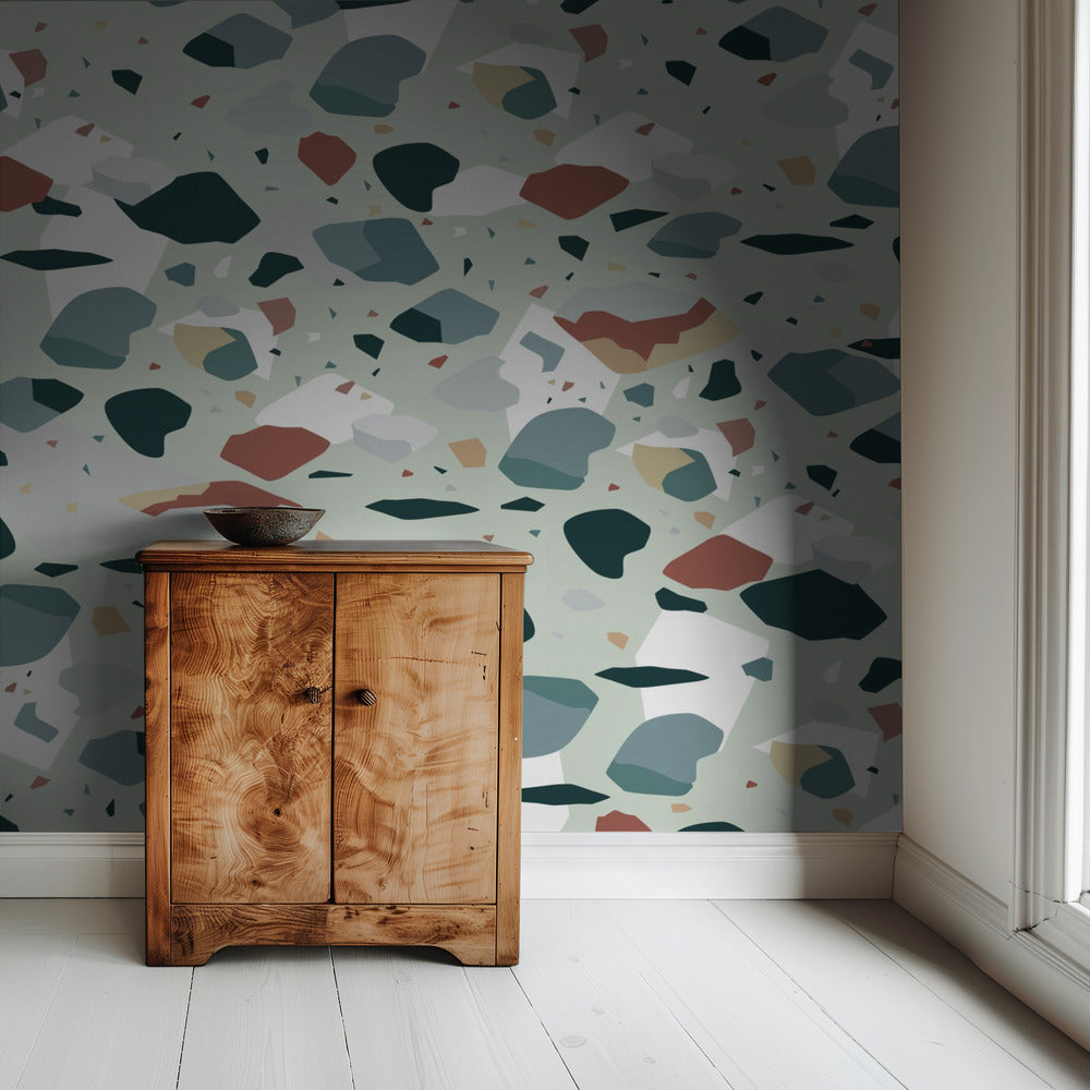 Terrazzo_Light Green | Wallpaper