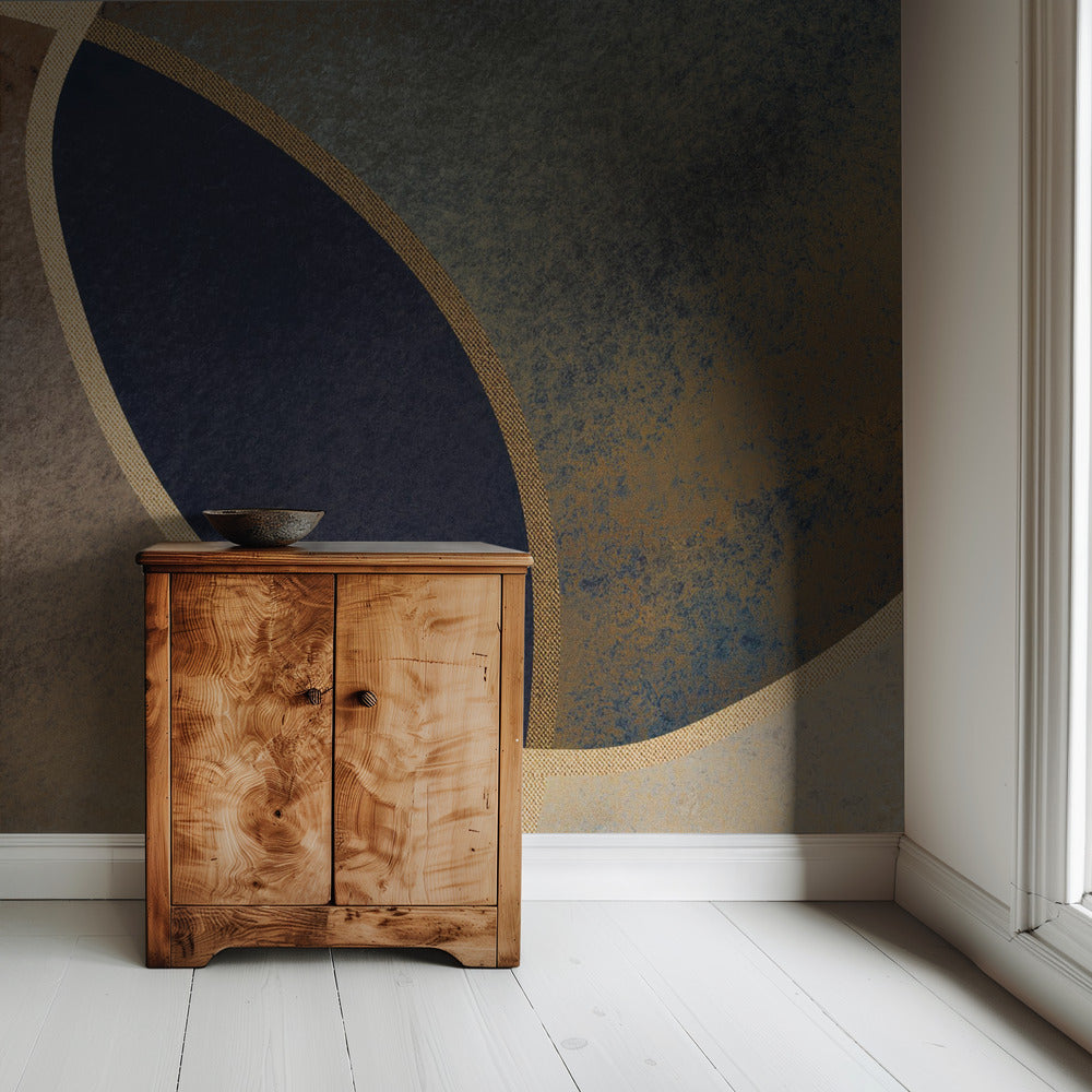 Abstract Circles With Gold 1 | Wallpaper