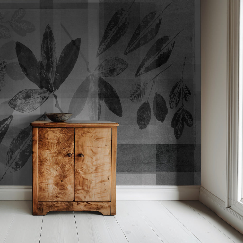 Abstract Botanicals in Neutral Tones | Wallpaper