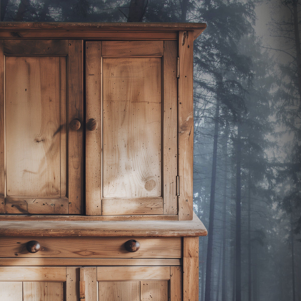 Mysterious foggy forest. | Wallpaper