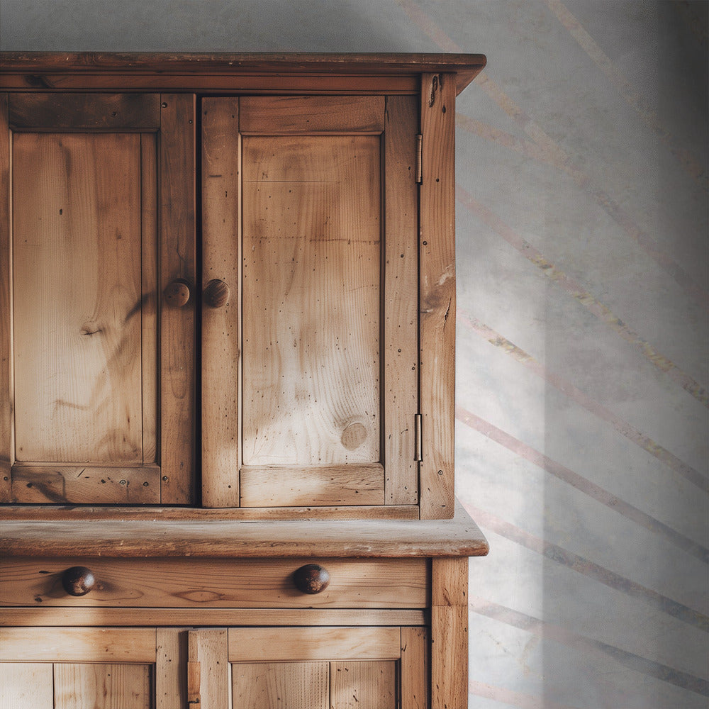 Gold geometric sun rays mural concrete | Wallpaper