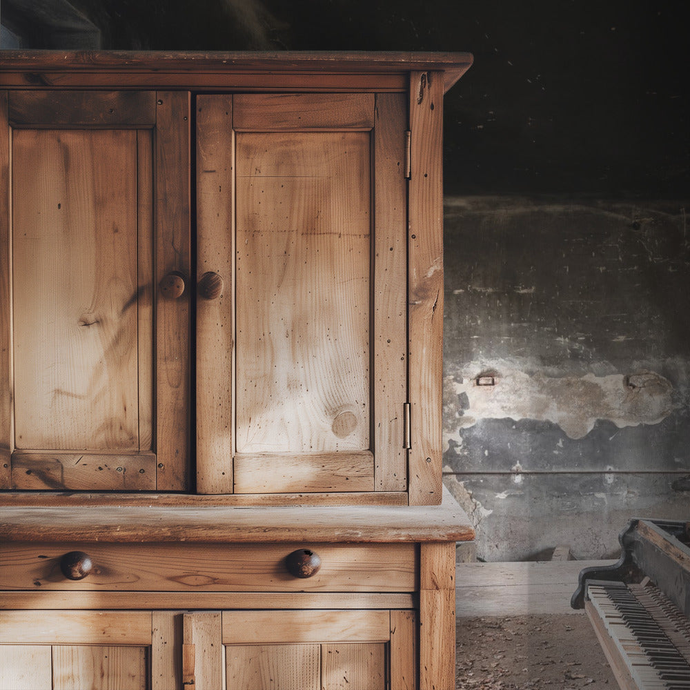 Piano in Burned Garage | Wallpaper