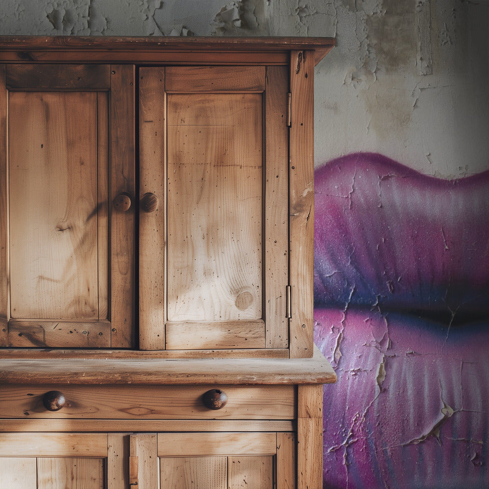 Lips on the Wall | Wallpaper