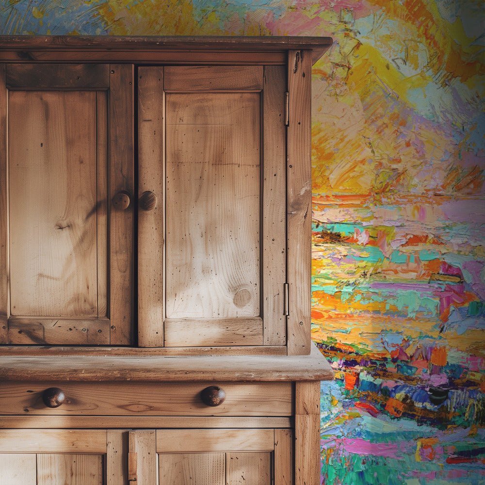 Sunset Over A Vivid Landscape | Wallpaper