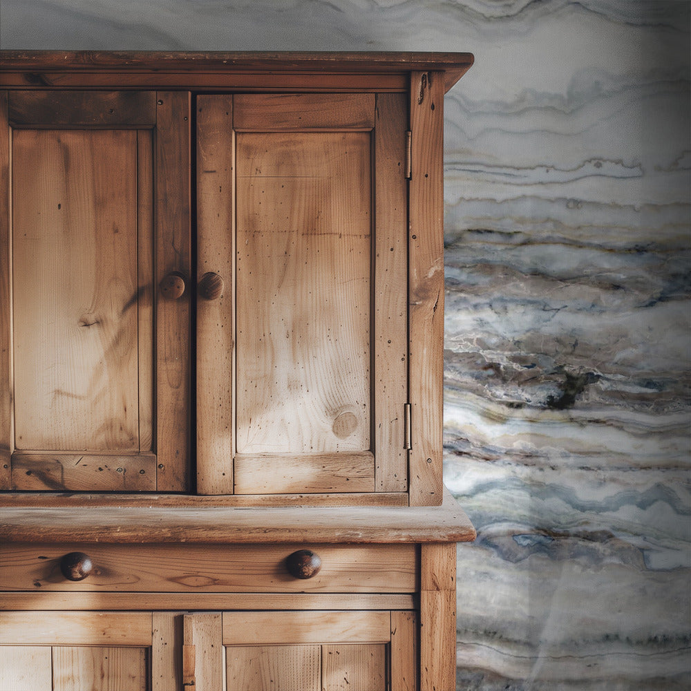 Blue and White Marble 08 | Wallpaper