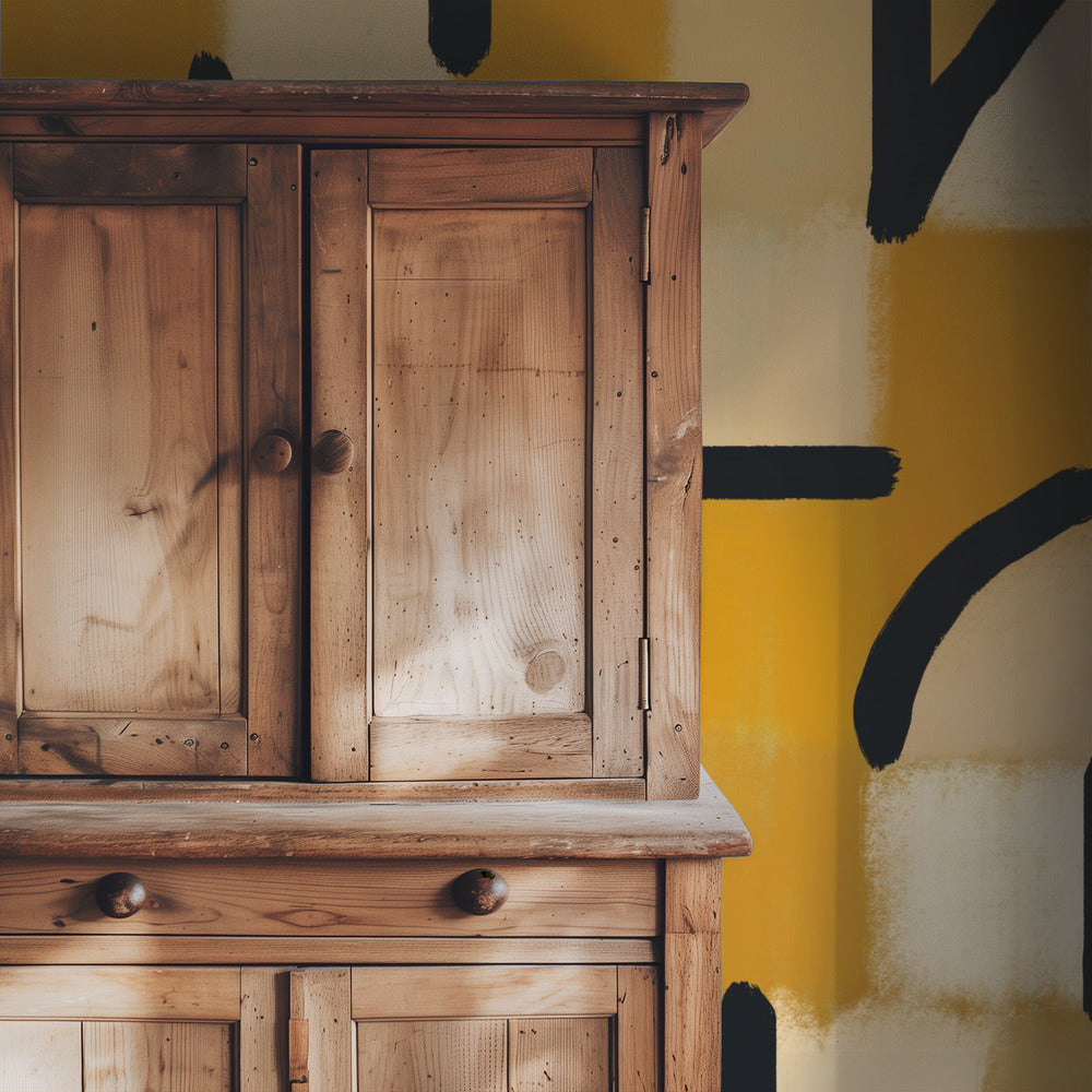 Ochre Checked Blackburn | Wallpaper