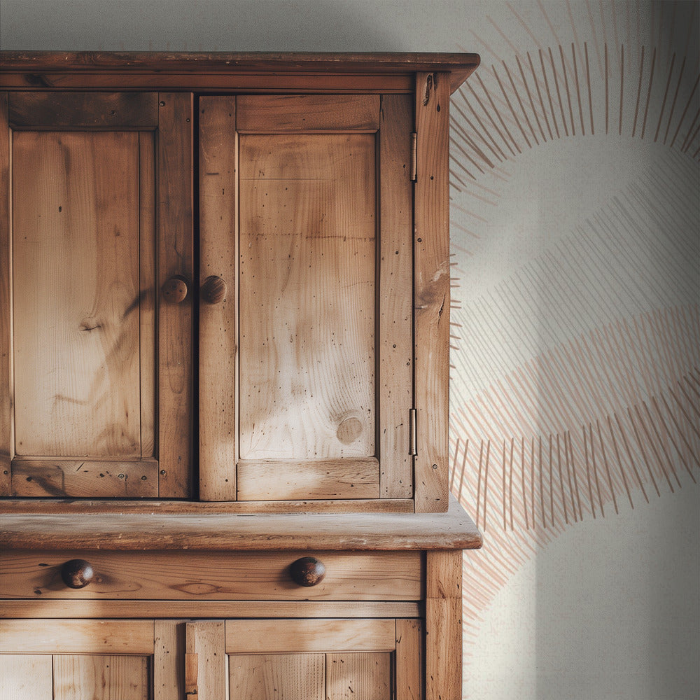 calming essentials Curved Lines sand | Wallpaper