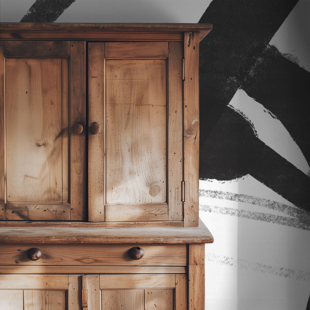 Bold Black Brushstrokes | Wallpaper