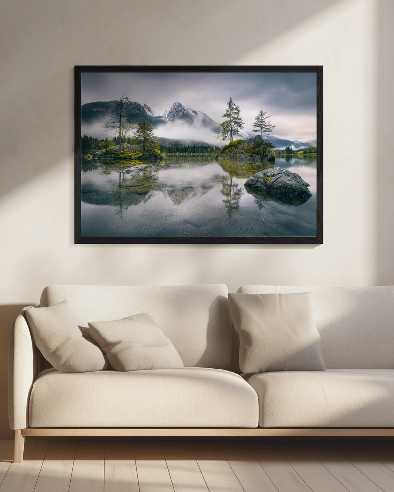 Rainy morning at Hintersee (Bavaria) | Canvas