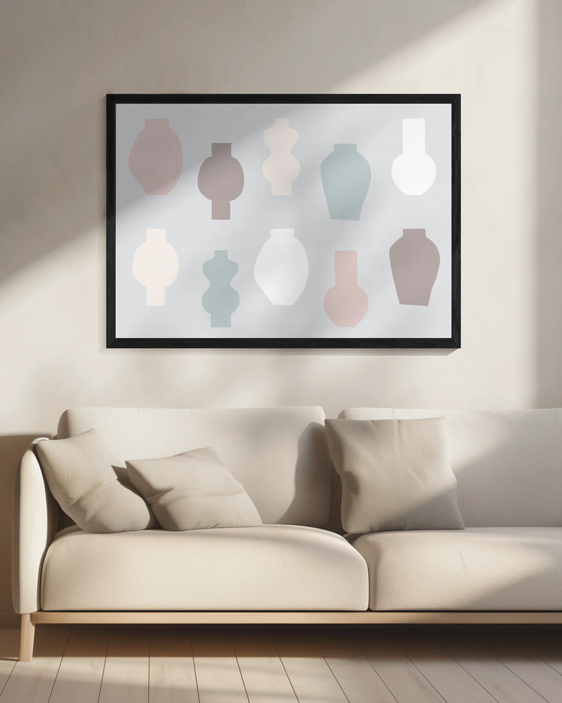 Abstract Vases Pastel | Canvas
