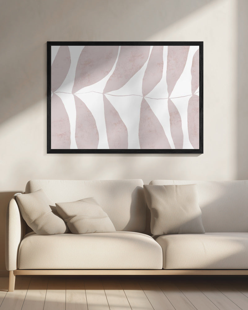 Leaf Patterns in Soft Beige Tones | Canvas