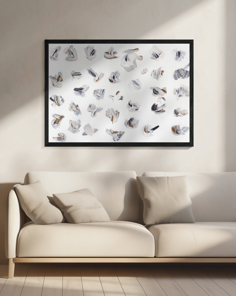 Dynamic Brushstrokes in Neutral Tones | Canvas