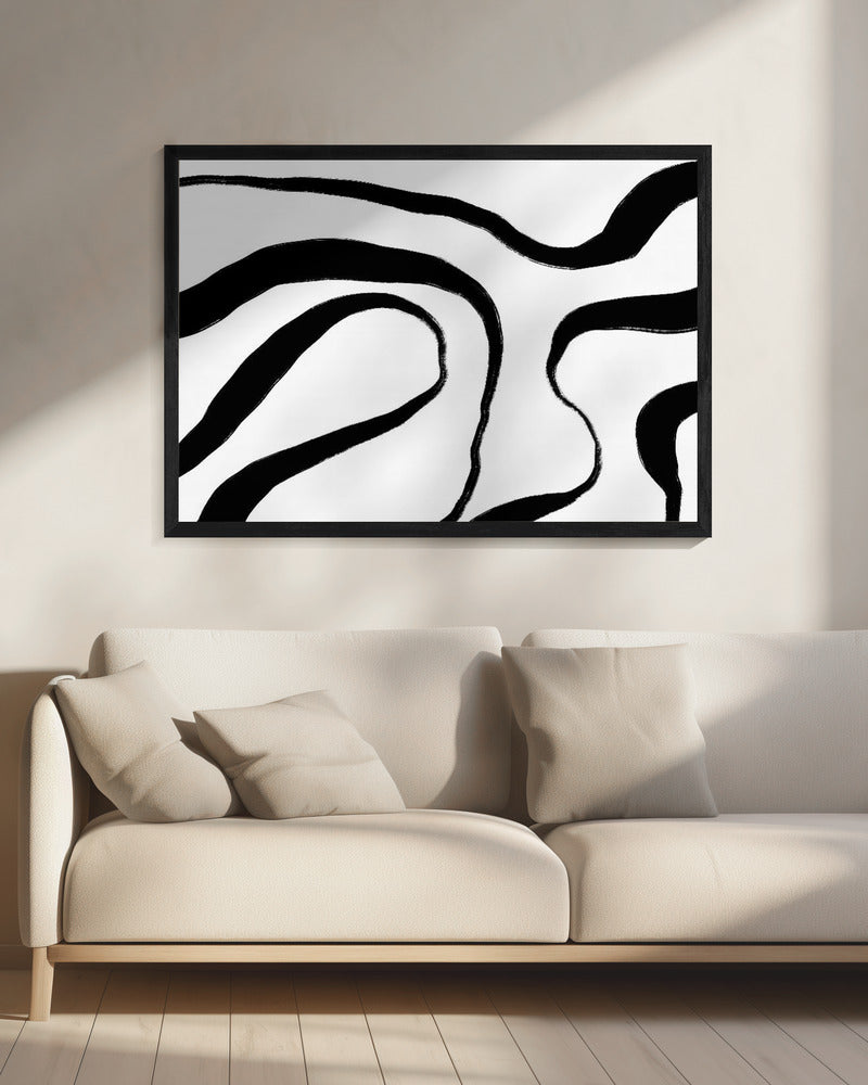 Flowing Zebra-Like Stripes | Canvas