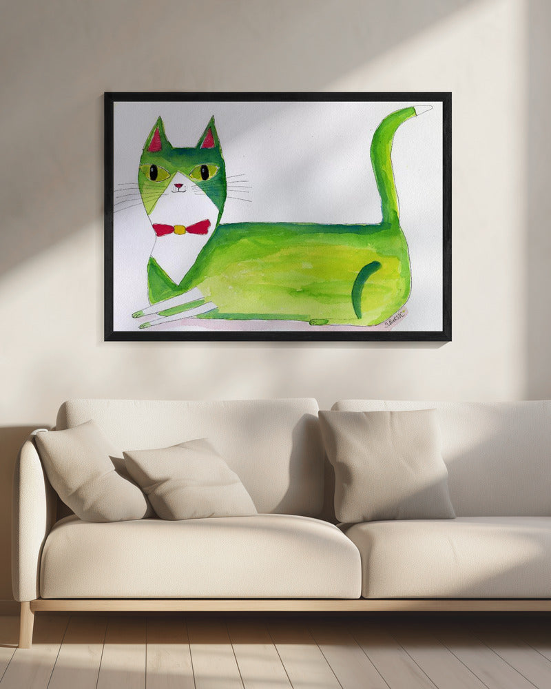 The green cat | Canvas