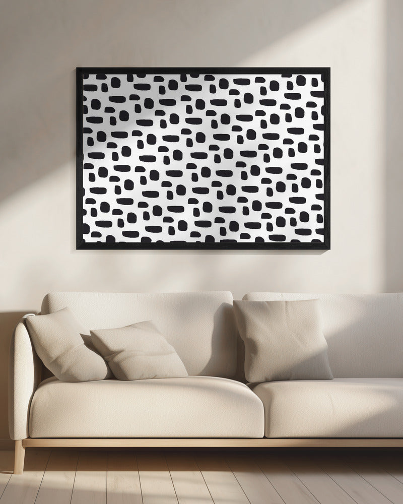 Black And White Dot Pattern | Canvas