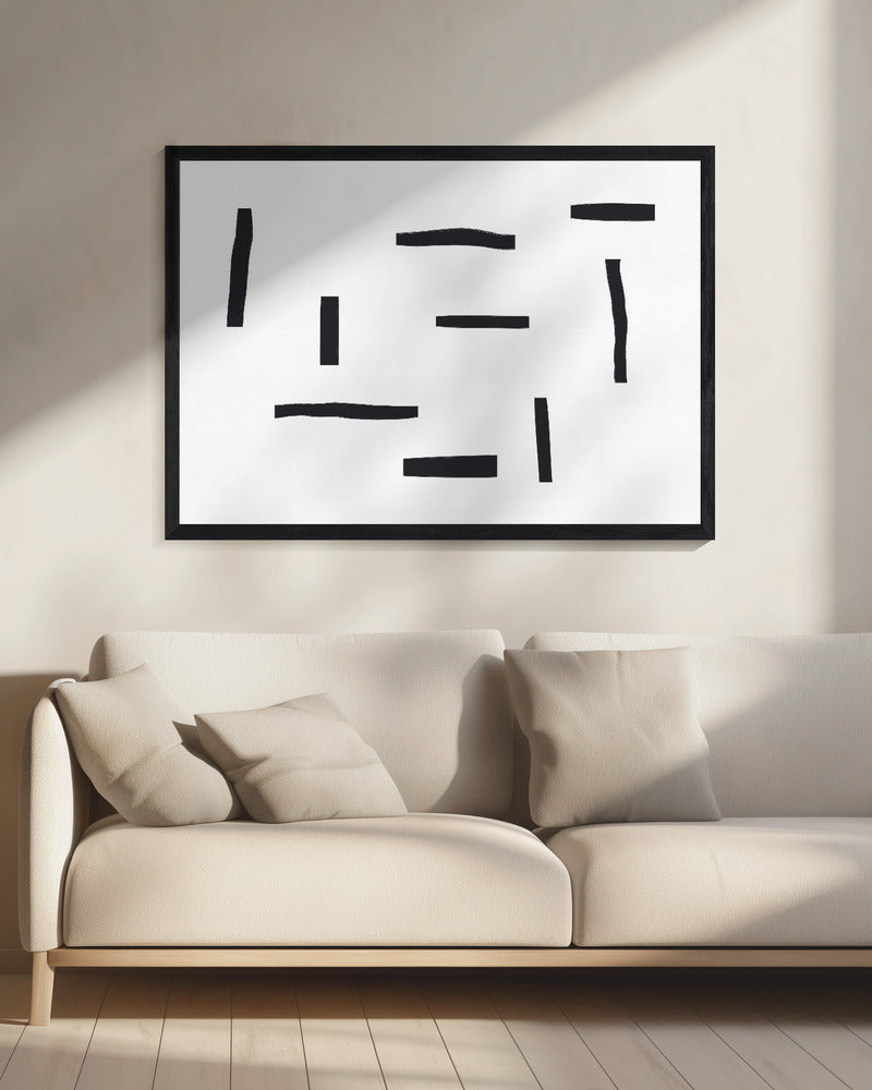 Black Lines On A White Background | Canvas