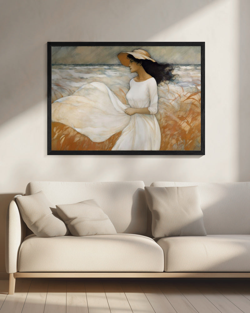 Breezy Shore Stroll | Canvas